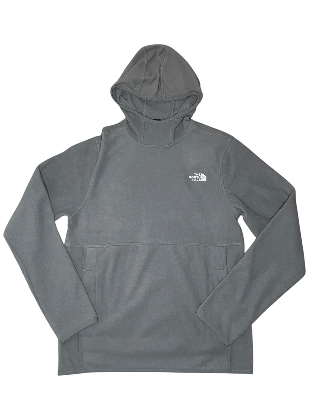 NWT The North Face Gray Glacier Fleece Scuba Neck Pullover-Men’s Small
